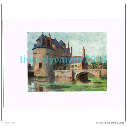 PORTE D´OSTENDE, BRUGES, BELGIUM, BOOK ILLUSTRATION (PRINT), 1908