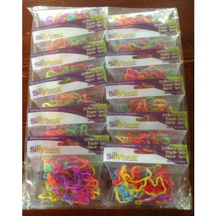 12 Packs Of 24 Official Silly Bandz Sea Creatures Bands / Bracelets