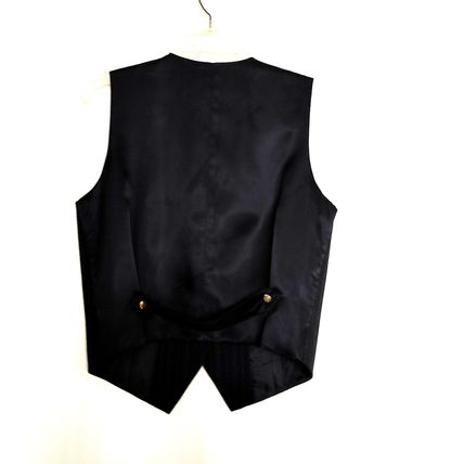 Amanda Smith Pure Wool Suit Vest, Black/Striped, Size 10