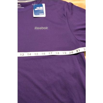 Reebok Playdry Men's Large Petunia Short Sleeve Vector Tee Athletic Sport NWT