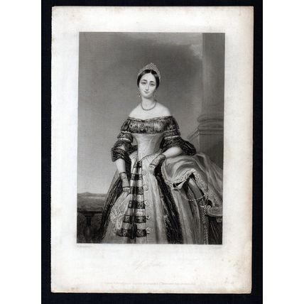 MISS BELLEW 1842 James Thomson - George Henry Harlow ANTIQUE ENGRAVING
