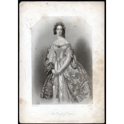 PRINCESS OF CAPUA 1841 William Henry Mote - Alfred Edward Chalon ENGRAVING
