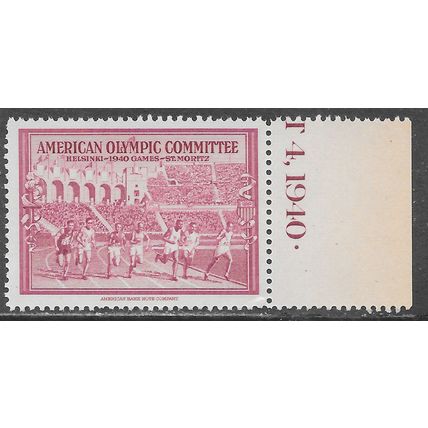 USA 1940 AMERICAN OLYMPIC COMMITTEE WINTER SUMMER GAMES HELSINKI ST MORITZ MNH