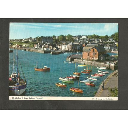 Postcard Cornwall Padstow John Hinde 2DC502 The Harbour and Town