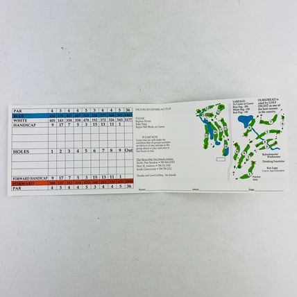 Cog Hill Country Golf Club Dubsdread #4 Course Scorecard Blank Lemont Illinois