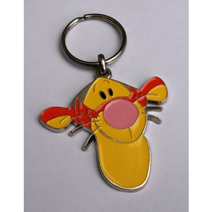 GENUINE LICENSED DISNEY METAL WINNIE THE POOH TIGGER TIGGERS HEAD KEY RING