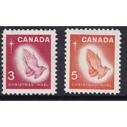 Canada 1966 Christmas Set Fine Used/Mint Hung SG 576-577 VGC