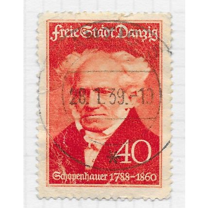 DANZIG 1938 Birth of Arthur Schopenhauer 150 YEARS AGO USED Mi 283 faults