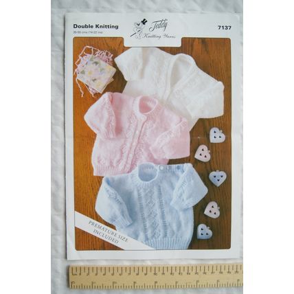 1995 Teddy Knitting Yarns 7137 sweaters & cardigans, DK, 35-55 cm
