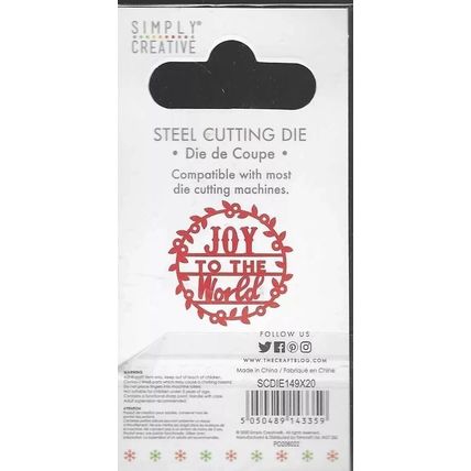 Simply Creative. Joy To The World Die. Die Cutting Cardmaking Scrapbooking Craft
