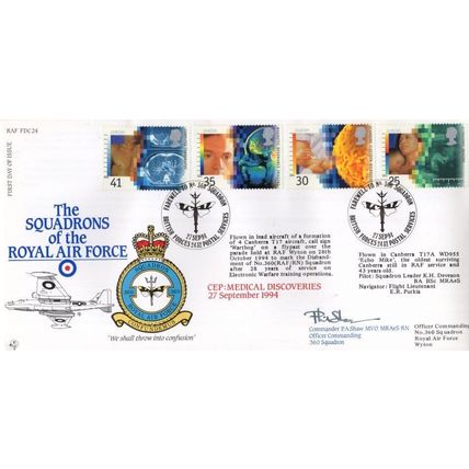 Squadrons Of The Royal Air Force Medical Discoveries Flown Hand Signed FDC