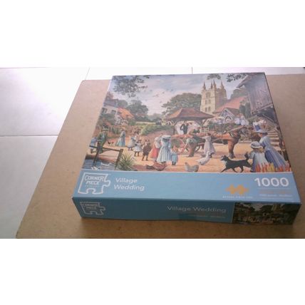 VILLAGE WEDDING by Steve Crisp Jigsaw Puzzle (1000 Piece) Corner Piece (2019)