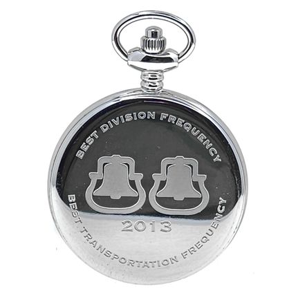Memorial Silver UNION PACIFIC Locomotive Pocket Watch 47 MM with Date