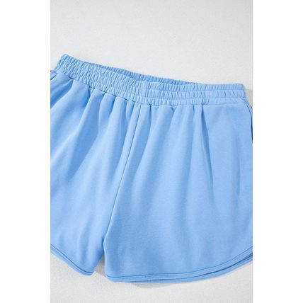 Beau Blue Striped Accent Pullover and Shorts Two Piece Casual Set