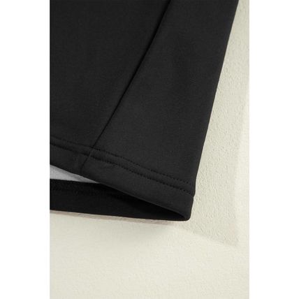 Black Mock Neck Thermal Lined Long Sleeve Tee