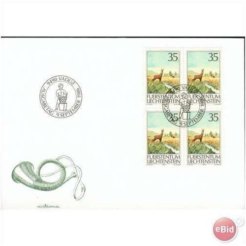 Liechtenstein FDC 1986 - SG 900 - Hunting - Roebuck in Rugeller Riet 2