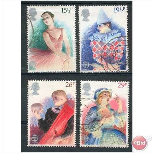 GB stamps 1982 used set - SG 1183-1186 - British Theatre