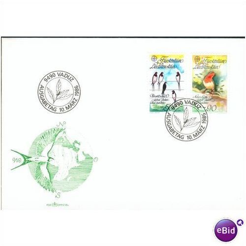 Liechtenstein FDC 1986 - SG 892-893 - Birds (europa)