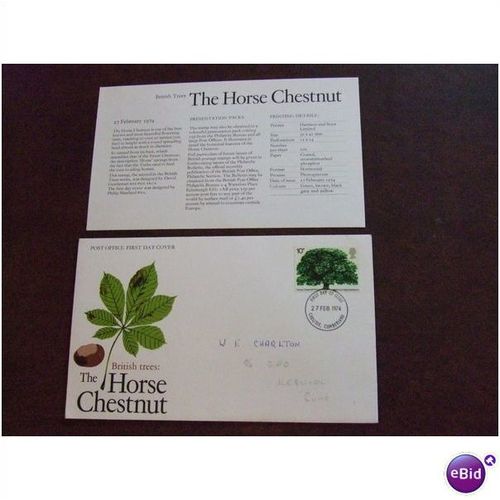 1974 GB British Trees Horse Chestnut stamp FDC Carlisle cancel