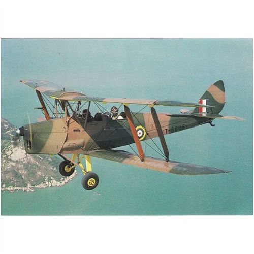 Aircraft Postcard De Havilland DH.82A Tiger Moth T-6645 WW2 RAF Trainer