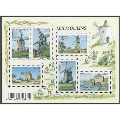 France Mi Block 130: Windmills.