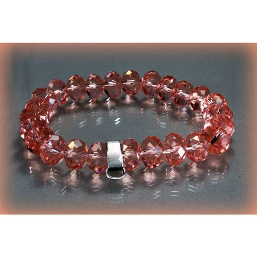 Lovely Pink Swarovski Crystals Bracelet Bangle 12mm Beads Jewellery 2390