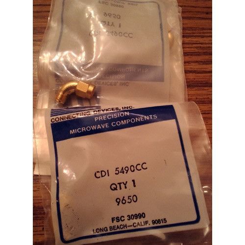 Lot of 9: CDI 5490CC Right Angle Coaxial Adapter SMAm-SMAf :: FREE Shipping