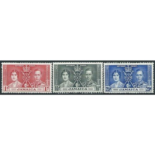 Jamaica 1937 Coronation Set SG115-120 Mounted Mint ... .