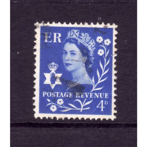 GREAT BRITAIN NORTHERN IRELAND 1966 SG NI 2 4d ULTRAMARINE FINE USED#4