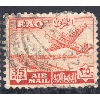 Iraq 1949 (Air) - SG335 - 35f orange - Vickers Viking Over Basrah Aerodrome used