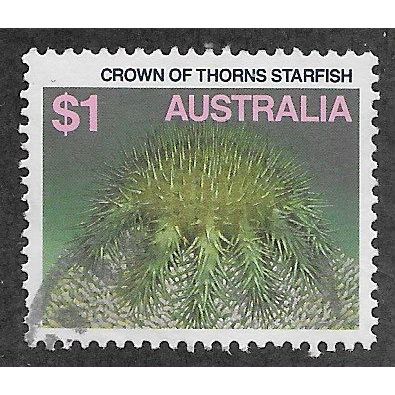 AUS 1979 $1.00 'CROWN OF THORNS STARFISH' FINE USED (EBID68-040)