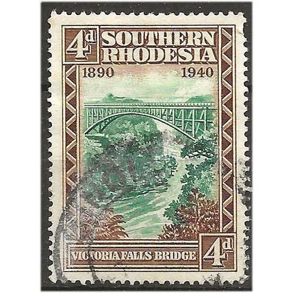 Southern Rhodesia 1940 SG58 4d Green & Brown Fine Used . .. .