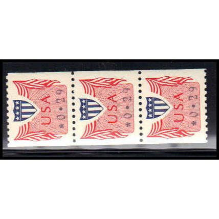 CVP31 29c Shield Very Fine MNH Dry Gum Strip of 3 PA5196