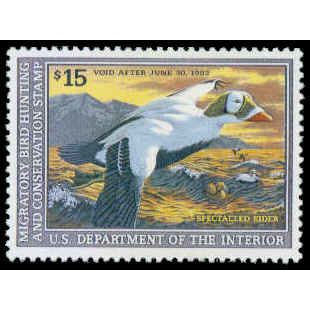 RW59 $15 Spectaled Eider Extra Fine MNH G0018