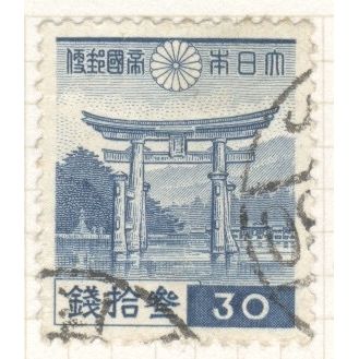 Japan 1937 - 30s greenish blue - Pergola - used 2