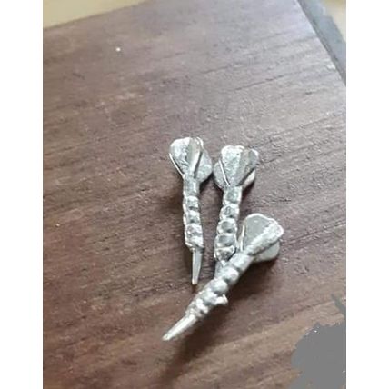 3 Metal Darts 1:12th Dolls House Miniature