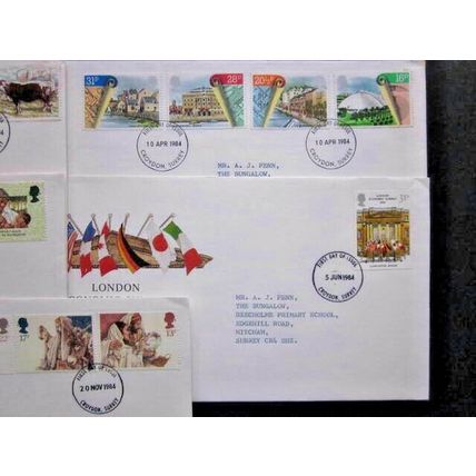 1984 A GROUP OF FIVE FIRST DAY OF ISSUE POSTMARKED COVERS.(F) #01133