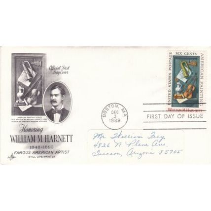 United States 1969 William Harnett FDC Boston cancel written VGC