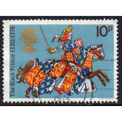 GB 1974 Medieval Warriors - The Black Prince 10p Used