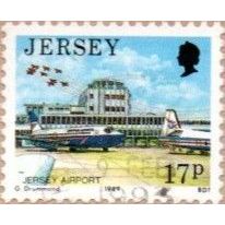 Jersey, Chanel Islands 1989. 12p Value. Jersey Airport. Fine Used On Piece