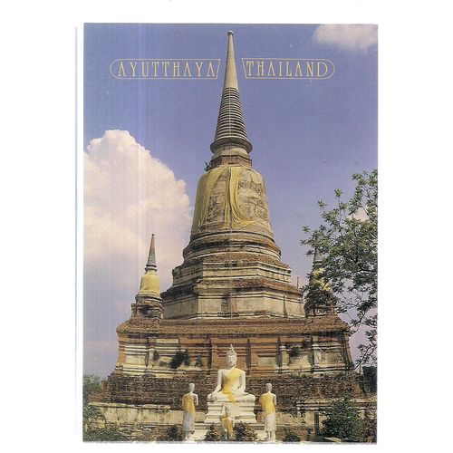 CHEDI, WAT YAI CHAI MONGKOL, AYUTTHAYA unused postcard.