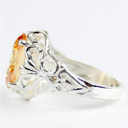 Champagne CZ, 925 Sterling Silver Ring, SR114