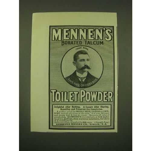 1902 Mennen's Borated Talcum Toilet Powder Ad
