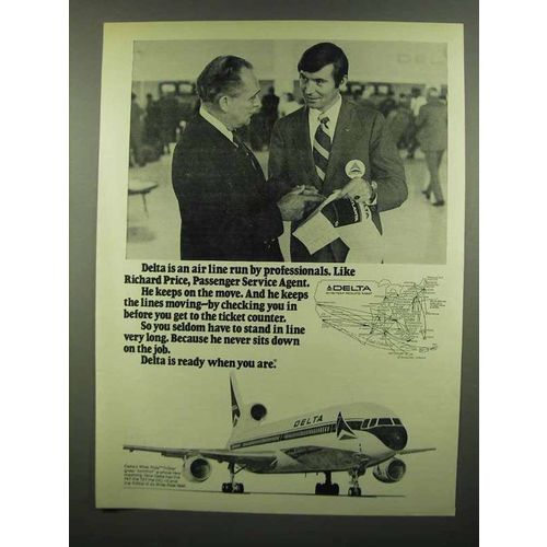 1974 Delta Airlines Ad - Richard Price