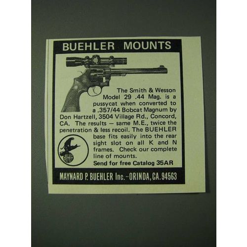 1980 Buehler Mounts Ad - Smith & Wesson Model 29