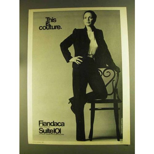 1980 Fiandaca Suite 101 Fashion Ad - This is Couture