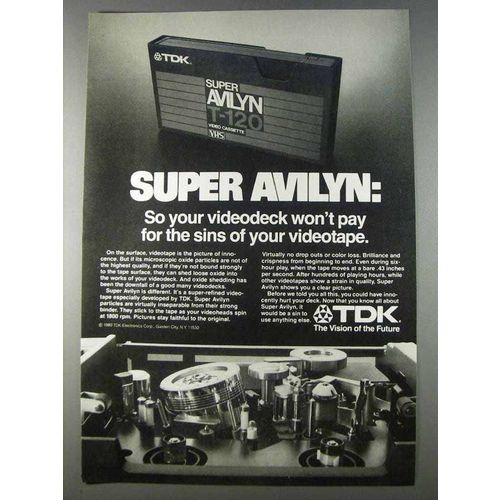 1980 TDK Super Avilyn Videotape Ad - Won't Pay for Sins