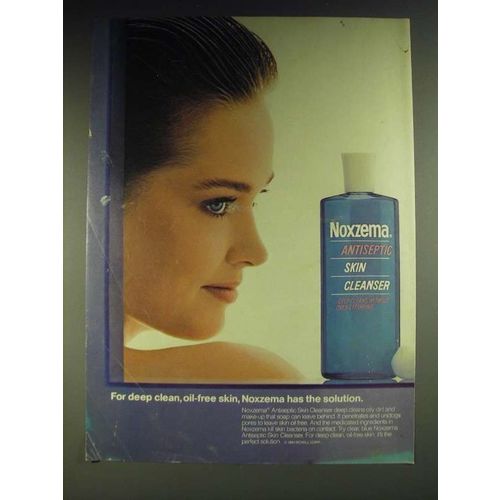 1984 Noxzema Antiseptic Skin Cleanser Ad - For deep clean, oil-free skin