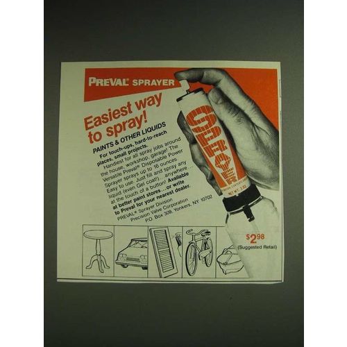 1984 Preval Sprayer Ad - Easiest way to spray