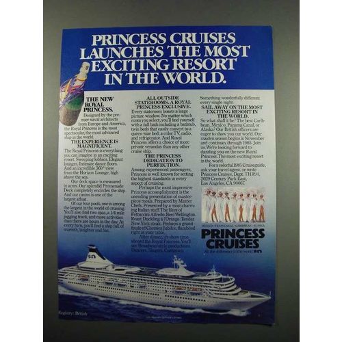 1984 Princess Cruises Ad - Most Exciting Resort